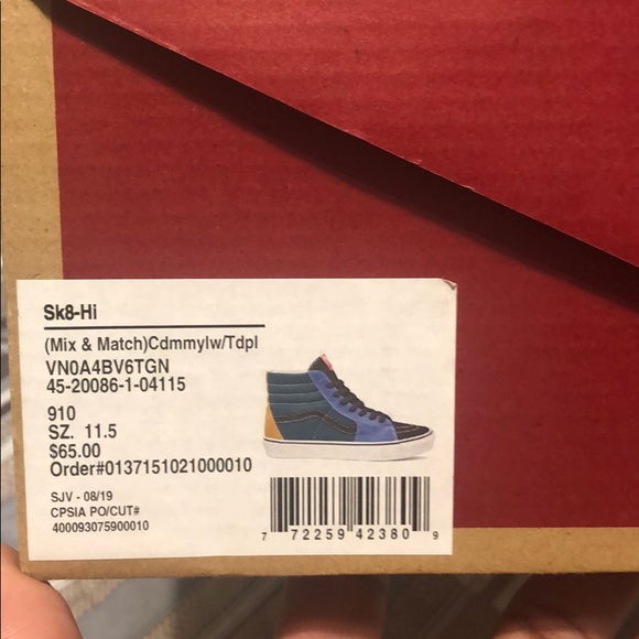 Mic match vans size 11.5 men’s - Picture 1 of 4